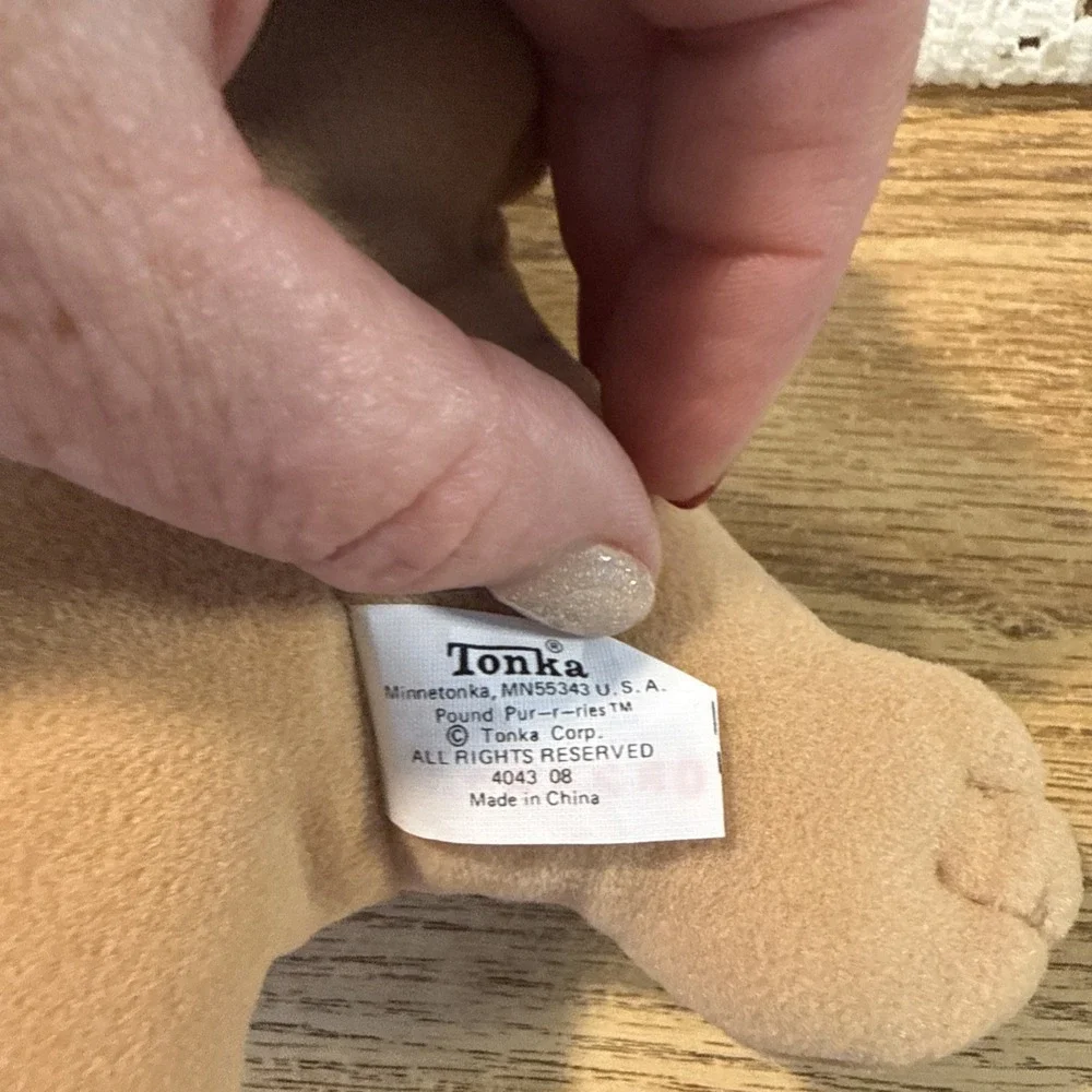 VINTAGE Tonka Pound Purries ORANGE TABBY CAT KITTEN Plush STUFFED ANIMAL Toy